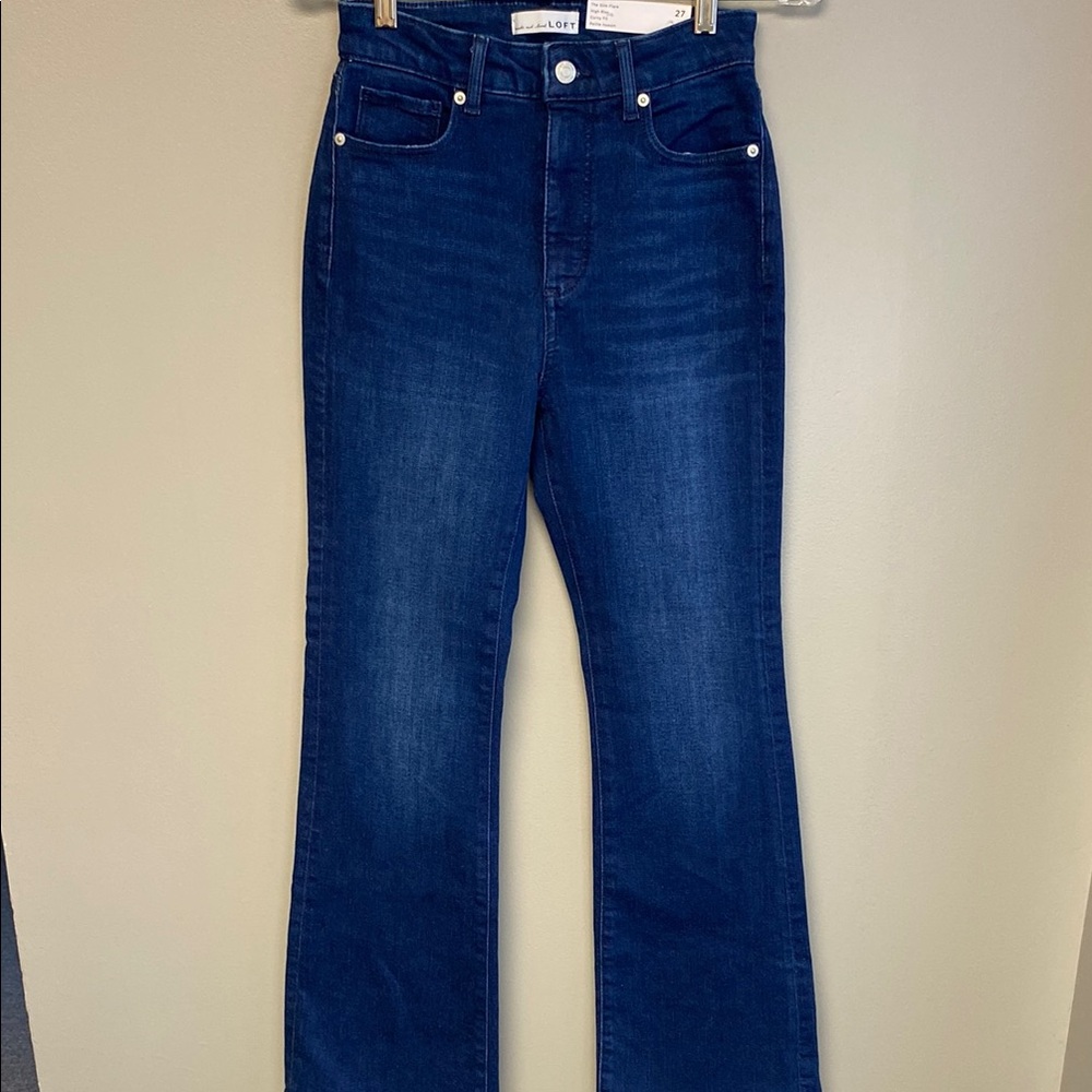 LOFT Dark Blue Flare Jeans